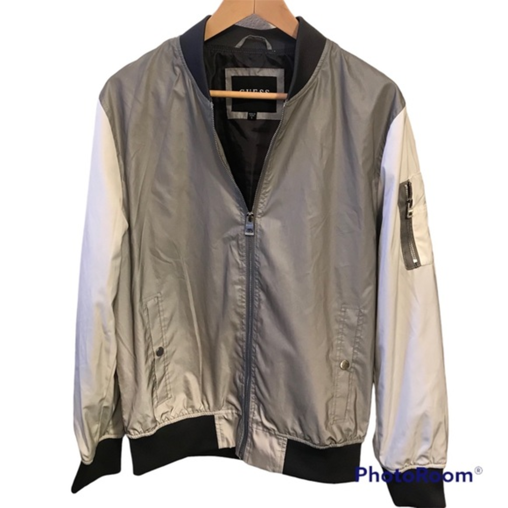 Guess Los Angeles Reflective Bomber Jacket Men’s S